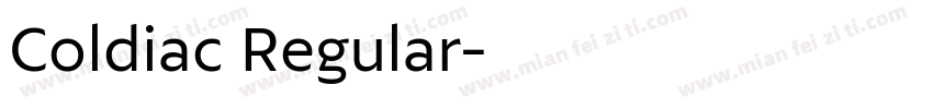 Coldiac Regular字体转换